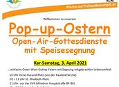 Plakat für Pop-up-Oster-Gottesdienste