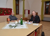 Bischof Turnovszky und Pater Norbert Kalcher