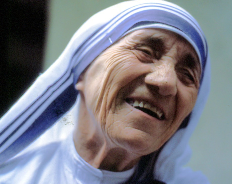 Mutter Teresa am 10. Dezember 1985 in Rom 