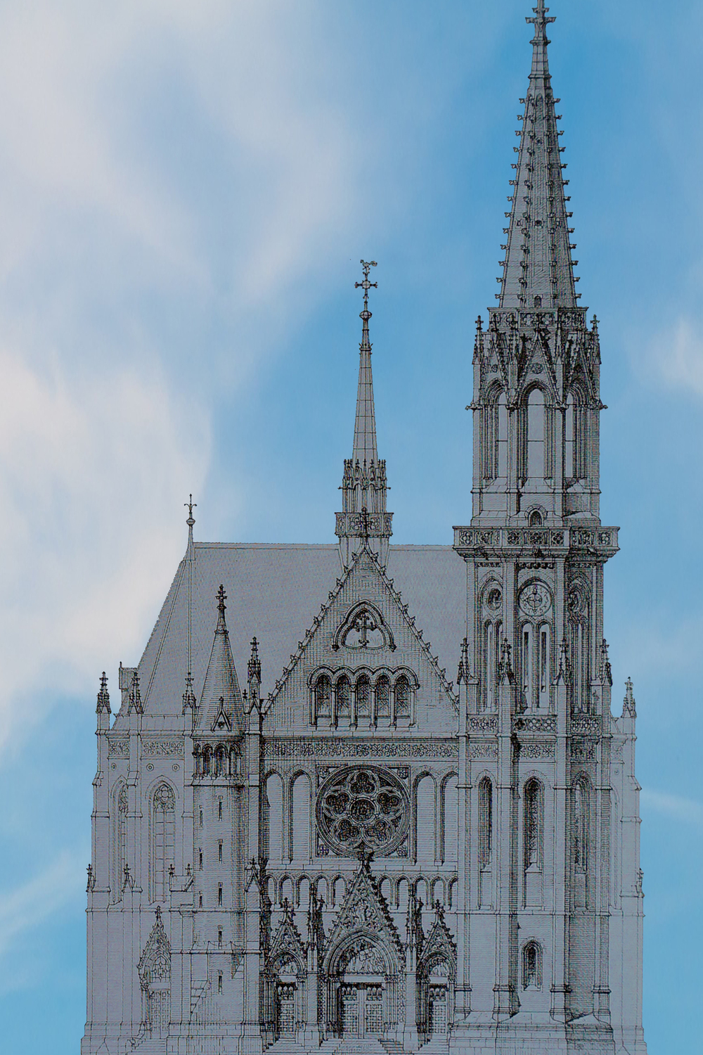 Plan der Breitenfelder Pfarrkirche von Viktor Luntz