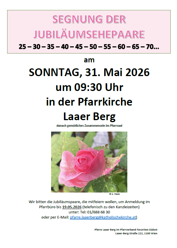 Ehejubiläumsmesse 2026