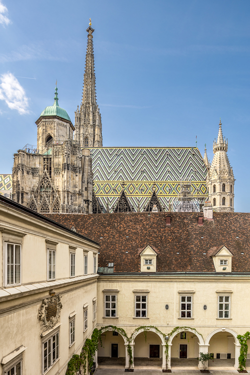 Blick vom Erzbischöflichen Palais auf den Stephansdom