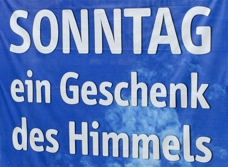 Plakat zum Freien Sonntag