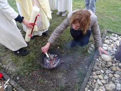 Feier der Osternacht in Ameis