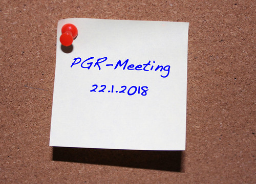 PGR-Meeting 22.1.2018