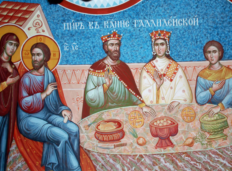 Jesus bei der Hochzeit zu Kana