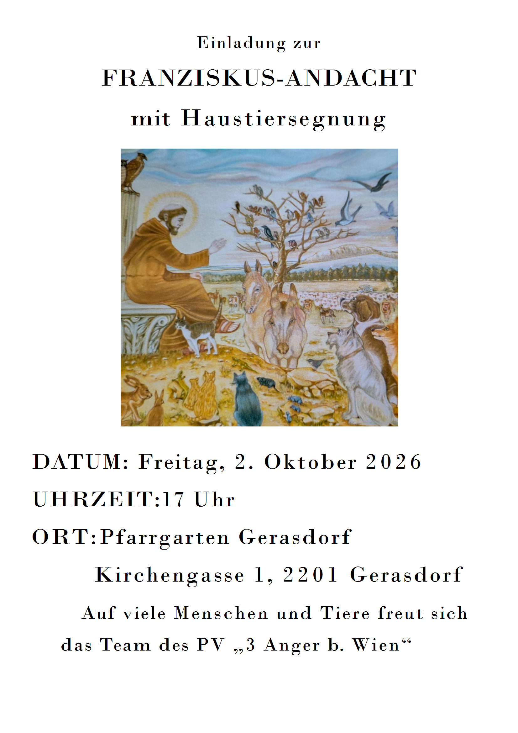 Haustiersegnung