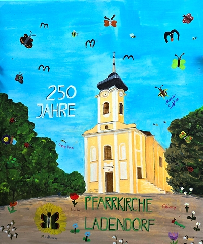 Kinder gestalteten ein Bild anlässlich 250 Jahre Pfarrkirche