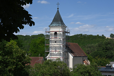 Gerüst fertig aufgebaut