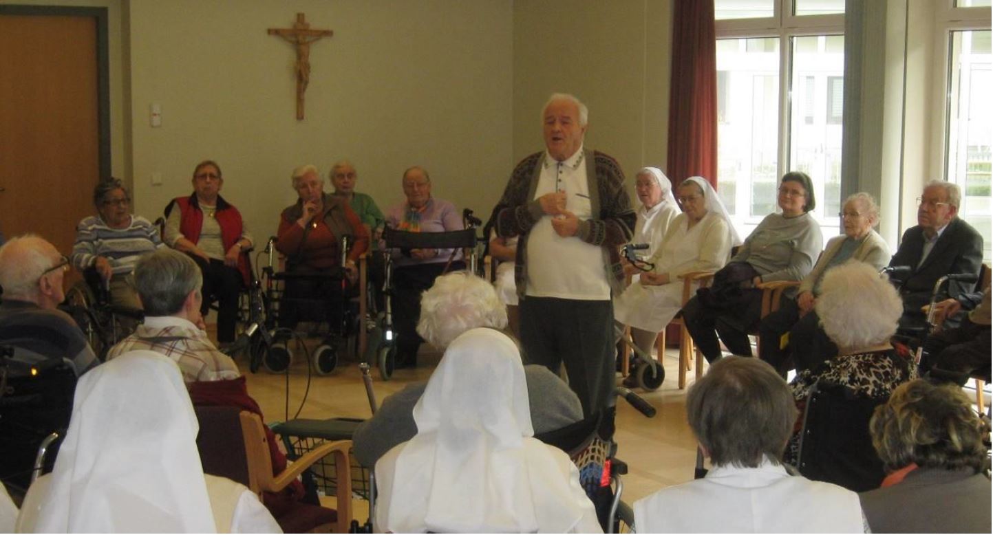Josef Heissenberger nach seiner Rückkehr nach Österreich im Pflegeheim Mater Salvatoris
