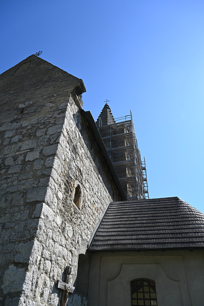 Gerüstbaufbau abgeschlossen