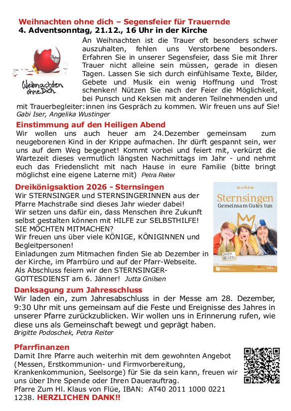 Pfarrblatt Seite 3 / Pfarre Machstraße