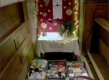 Umgekehrter Adventkalender mit Sachspenden