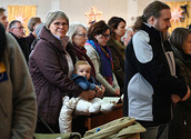 SternsingerInnen in der Messe am 6. Jänner 2019 Pfarrkirche