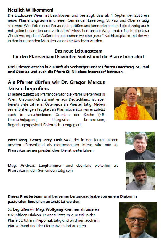 Pfarrverbands-Leitungsteam