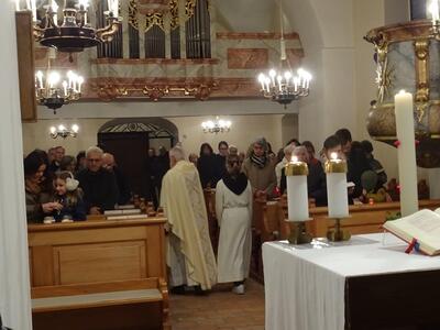 Feier der Osternacht in Ameis