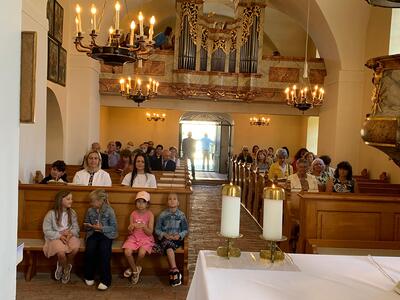 Feier des Fronleichnamsfestes in Ameis