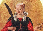 Francesco del Cossa: Lucia, 1435-1477, National Gallery of Art in Washington / www.heiligenlexikon.de