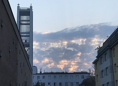 Sonnenaufgang in Unterheiligenstadt