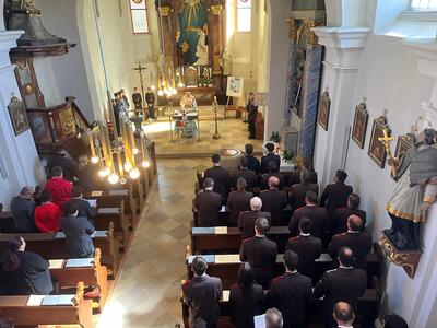 Feier der Florianimesse in der Kirche in Wenzersdorf