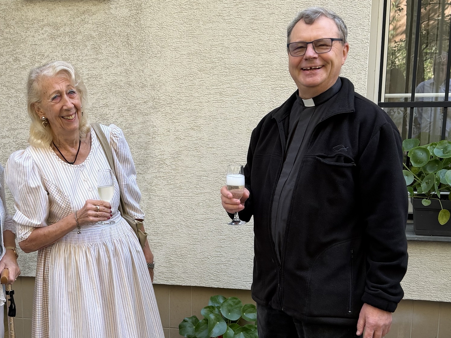 Prof. Dr. Lieselotte Pacher und P. Thaddäus Schatkovsky