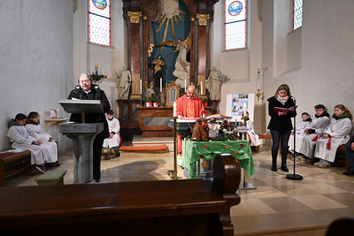 Feier des Palmsonntags in der Kirche in Wenzersdorf