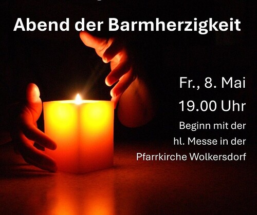 brennende Kerze links und rechts Hände