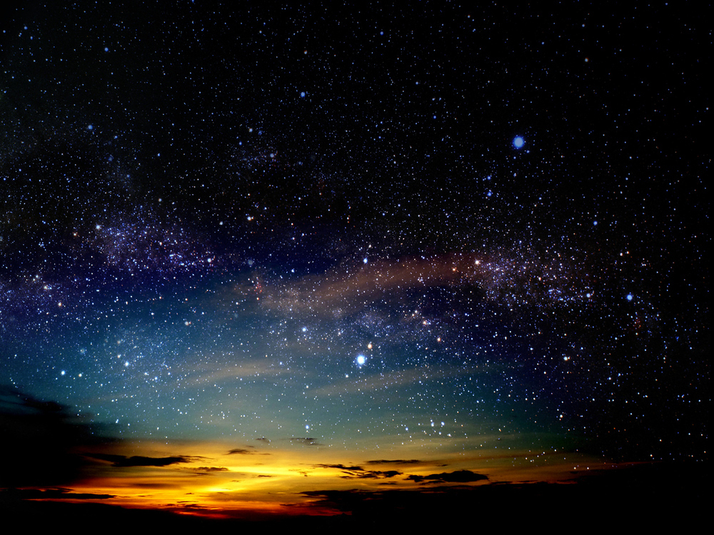 Abendlicher Sternenhimmel.