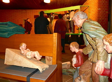 Krippenaufbau Pfarre Unterheiligenstadt