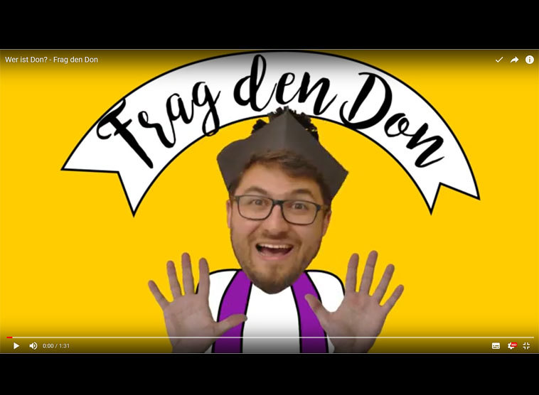 Jeden Donnerstag gibt es eine neue Ausgabe von 'Frag den Don' auf YouTube.