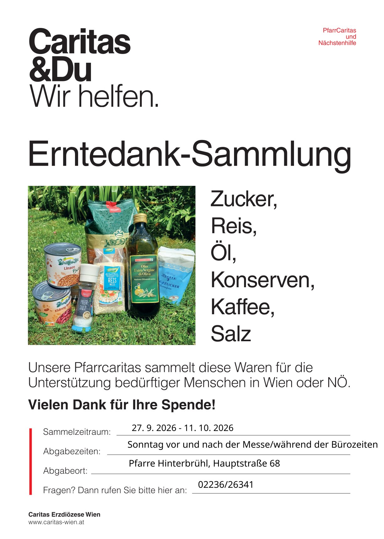 Erntedanksammlung