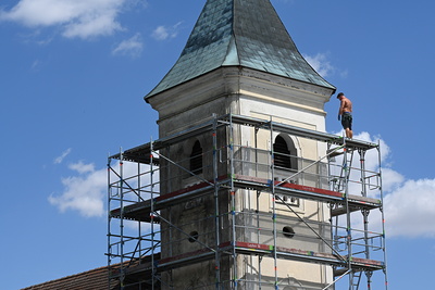 Gerüst fertig aufgebaut