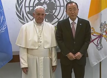 Papst Franziskus und Ban Ki-moon