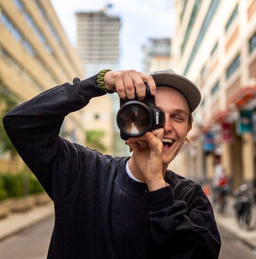 Fotografieren mit Profi-Kamera