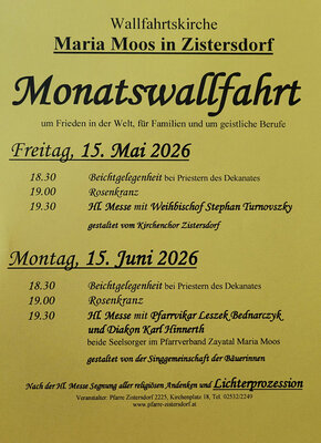 Einladung Monatswallfahrt