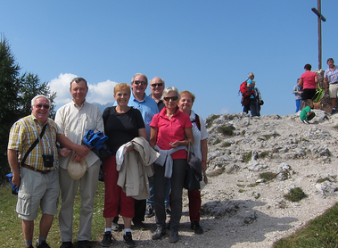 Unterheiligenstädter Reisegruppe am Monte Lussari