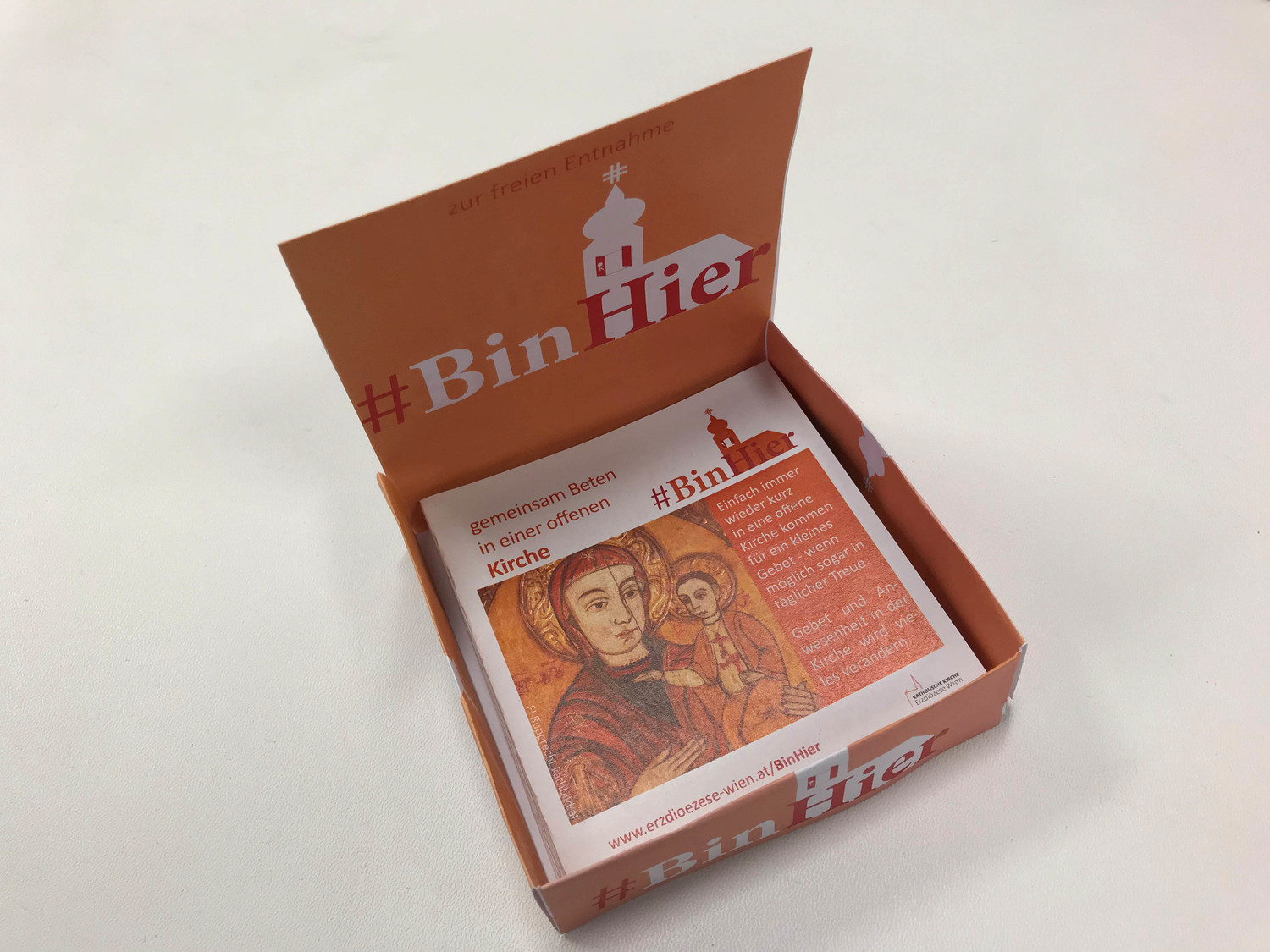 #BinHier auf ein Stoßgebet in der offenen Kirche