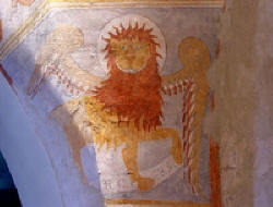 romanische Fresken im Turm (um 1250)