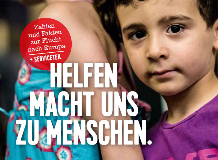 Broschüre 'Helfen macht uns zu Menschen'
