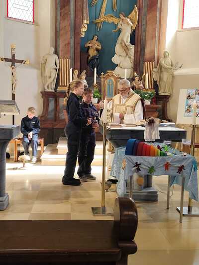 Feier der Florianimesse in der Kirche in Wenzersdorf