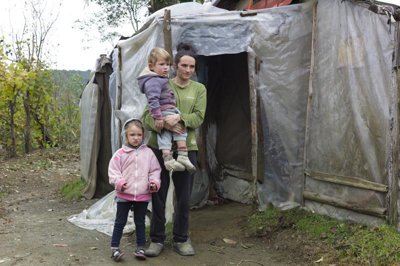 Arme Familie in Albanien