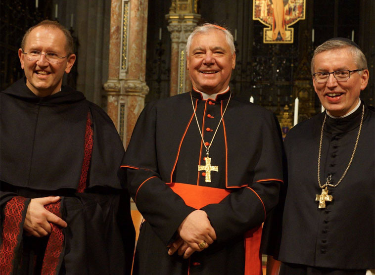 P. Wallner, Kardinal Müller, Abt Heim
