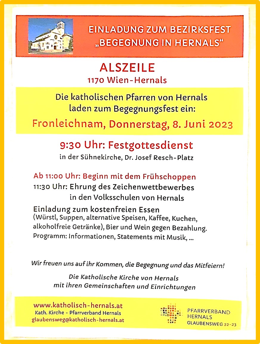 Fronleichnam Ankündigung 2023