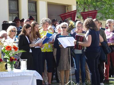 Feier des Fronleichnamsfestes in Ameis
