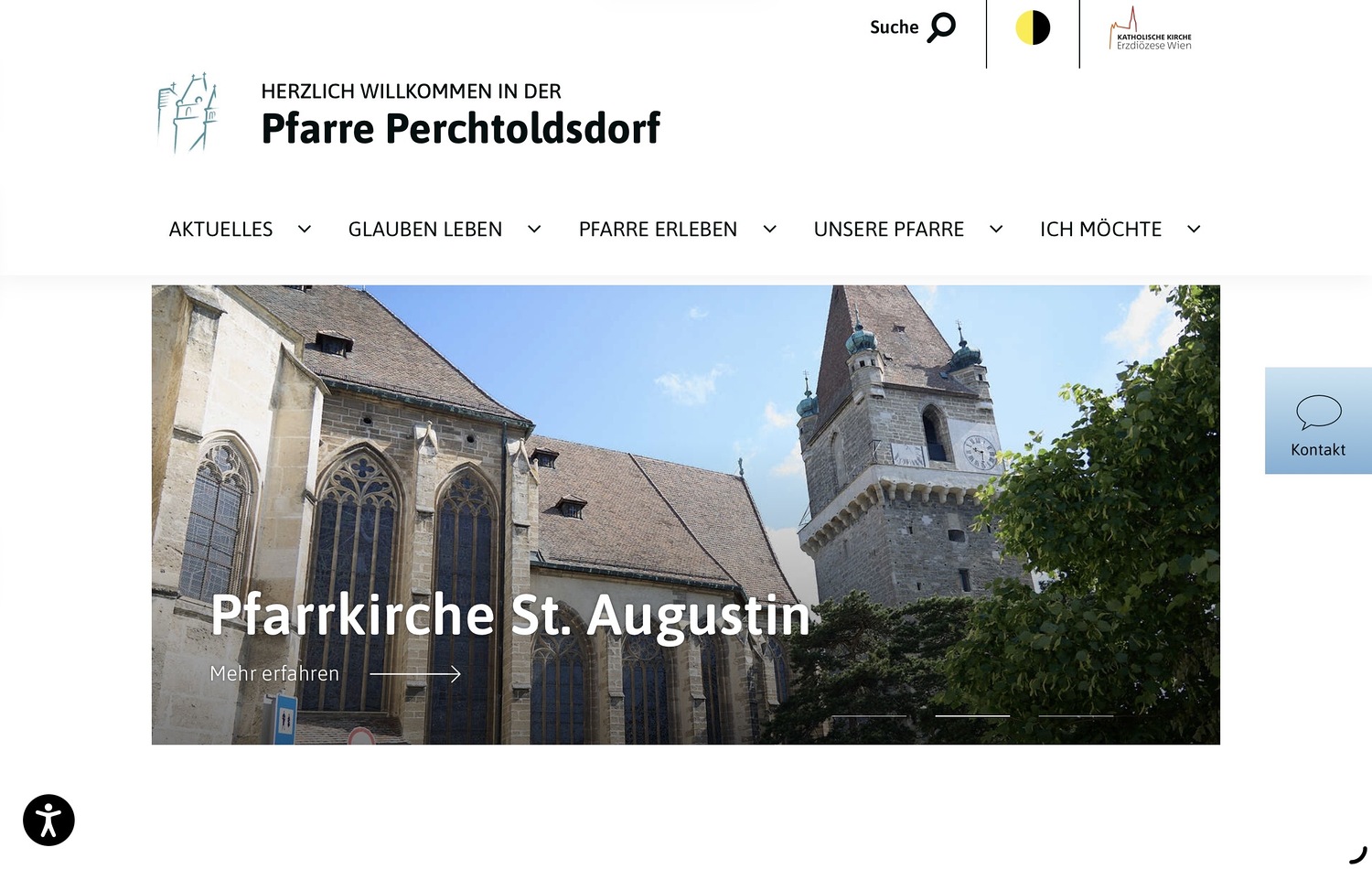 Screenshot der neuen Website