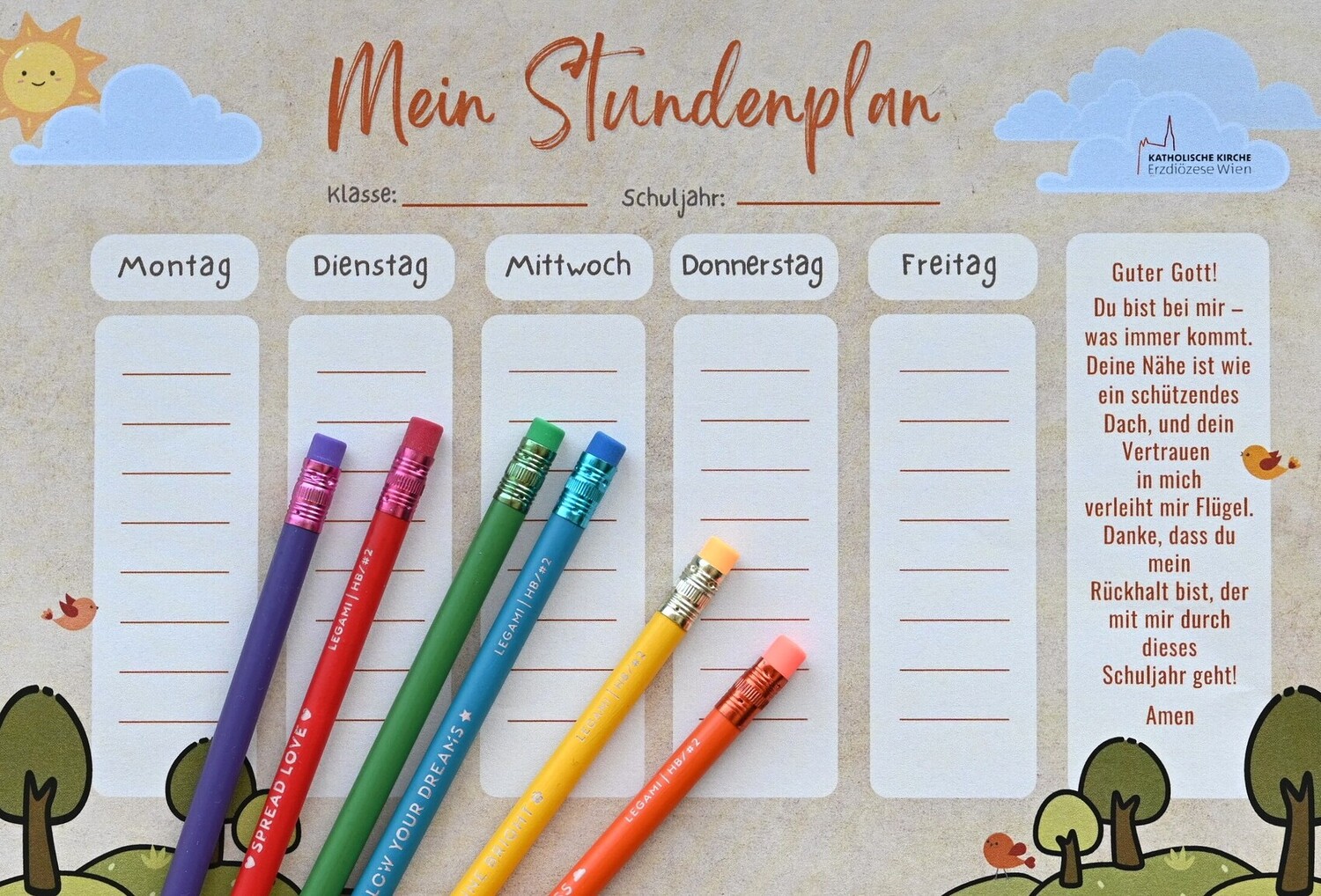 Stundenplan mit Gebet