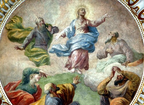 Verklärung des Herrn - Jesus mit Petrus, Jakobus und dessen Bruder Johannes