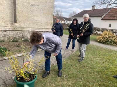 Straßenkreuzweg in der Pfarre Ameis
