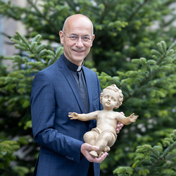 Toni Faber mit Jesuskind