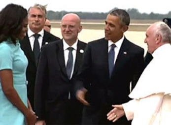 Willkommen der Obamas für Papst Franziskus